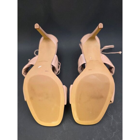 Vince Camuto‎ VC-Andrequa Beige Leather Upper Ankle Strappy Heeled Sandals 10M - Picture 5 of 7